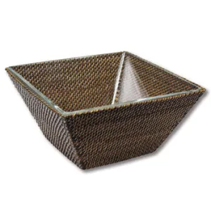 Wicker Square Salad Bowl