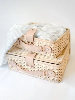 Wicker Suitcase Set