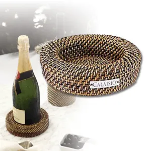 Wicker Wine and Champagne Coaster