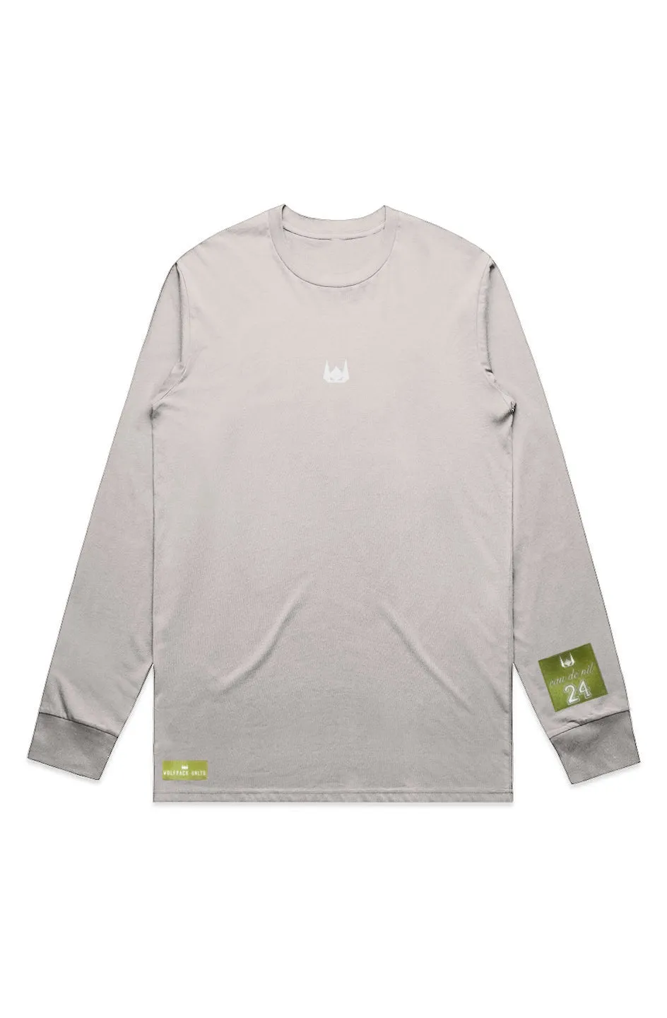 WOLFPACK UNLTD "STATEMENT" LIGHTWEIGHT TEE L/S EMBROIDERED LOGO | BONE BEIGE