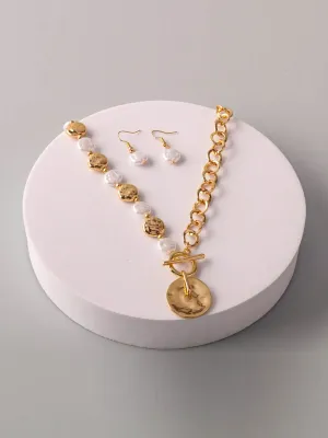 WOMEN'S DETAILED EARRINGS & NECKLACE SET