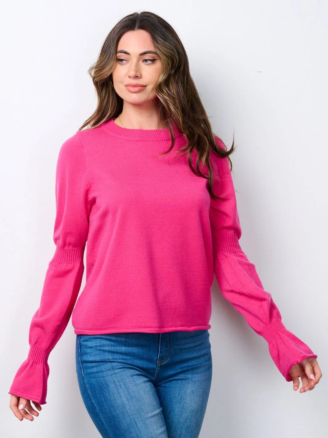 WOMEN'S LONG DETAILED SLEEVES BLOUSE TOP