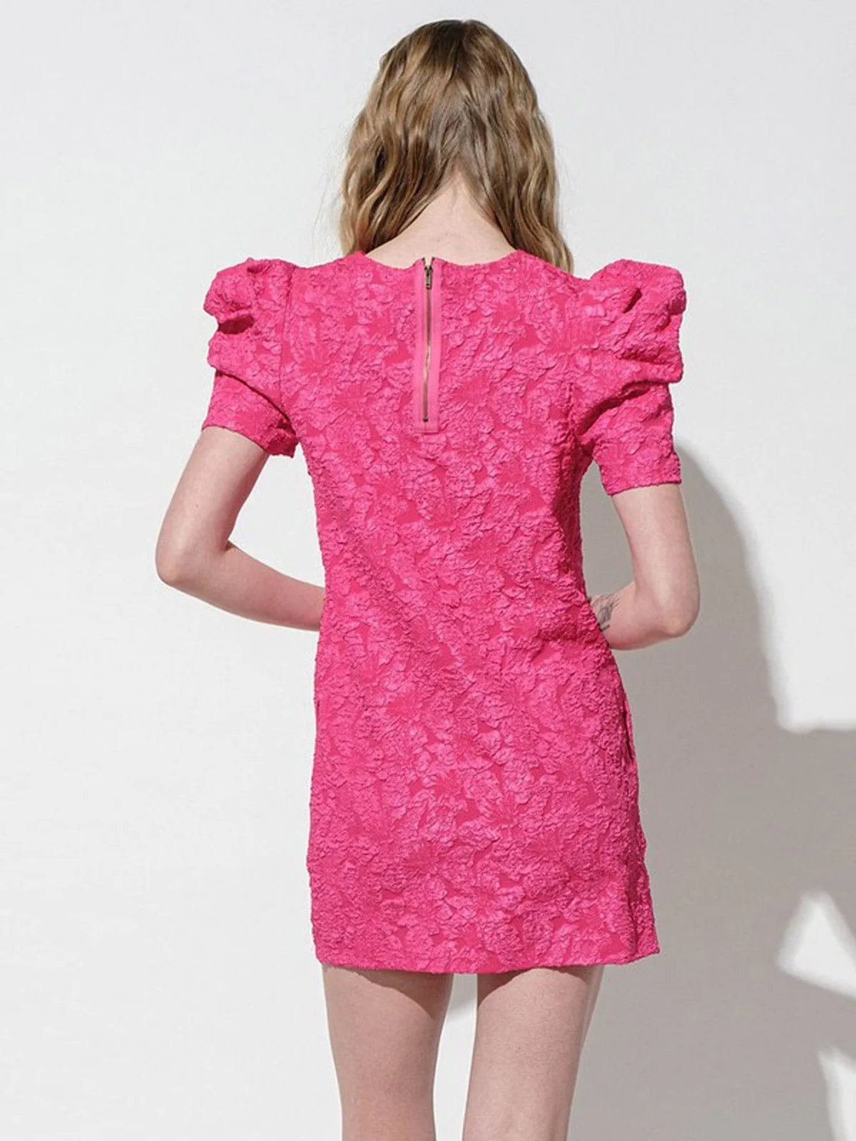 WOMEN'S SHORT PUFF SLEEVE DETAILED TUNIC MINI DRESS