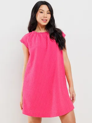 WOMEN'S SLEEVELESS POCKETS DETAILED TUNIC MINI DRESS