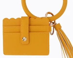 Wristlet Keychain & Wallet - Mustard