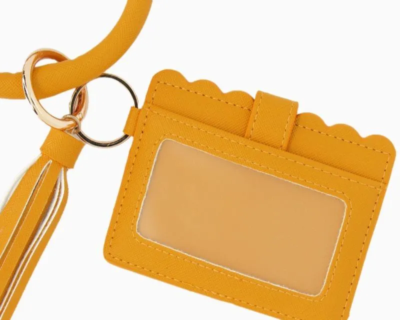 Wristlet Keychain & Wallet - Mustard