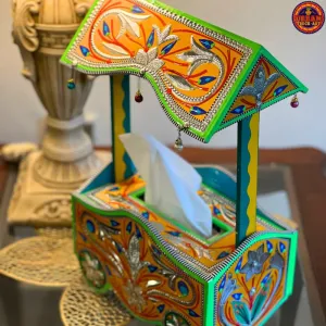 Yellow Artistic Tissue Cart