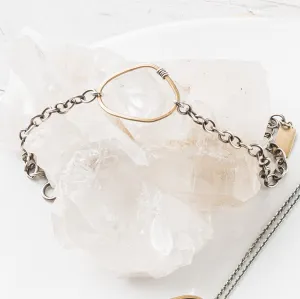 Yellow Bronze Freeform Bracelet