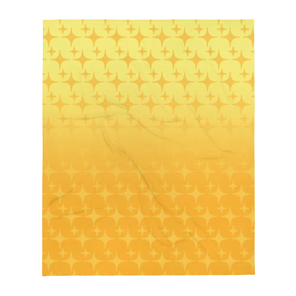 Yellow Ghost Sparkle Throw Blanket