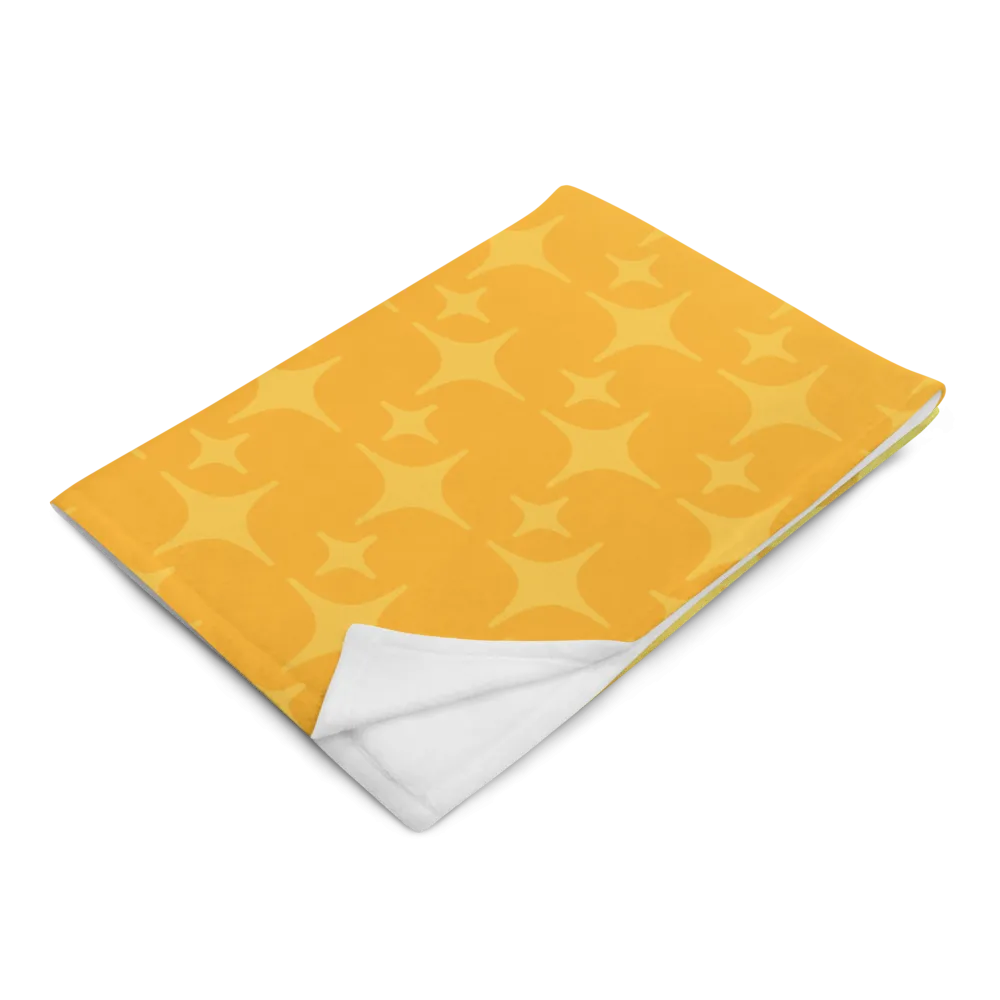 Yellow Ghost Sparkle Throw Blanket