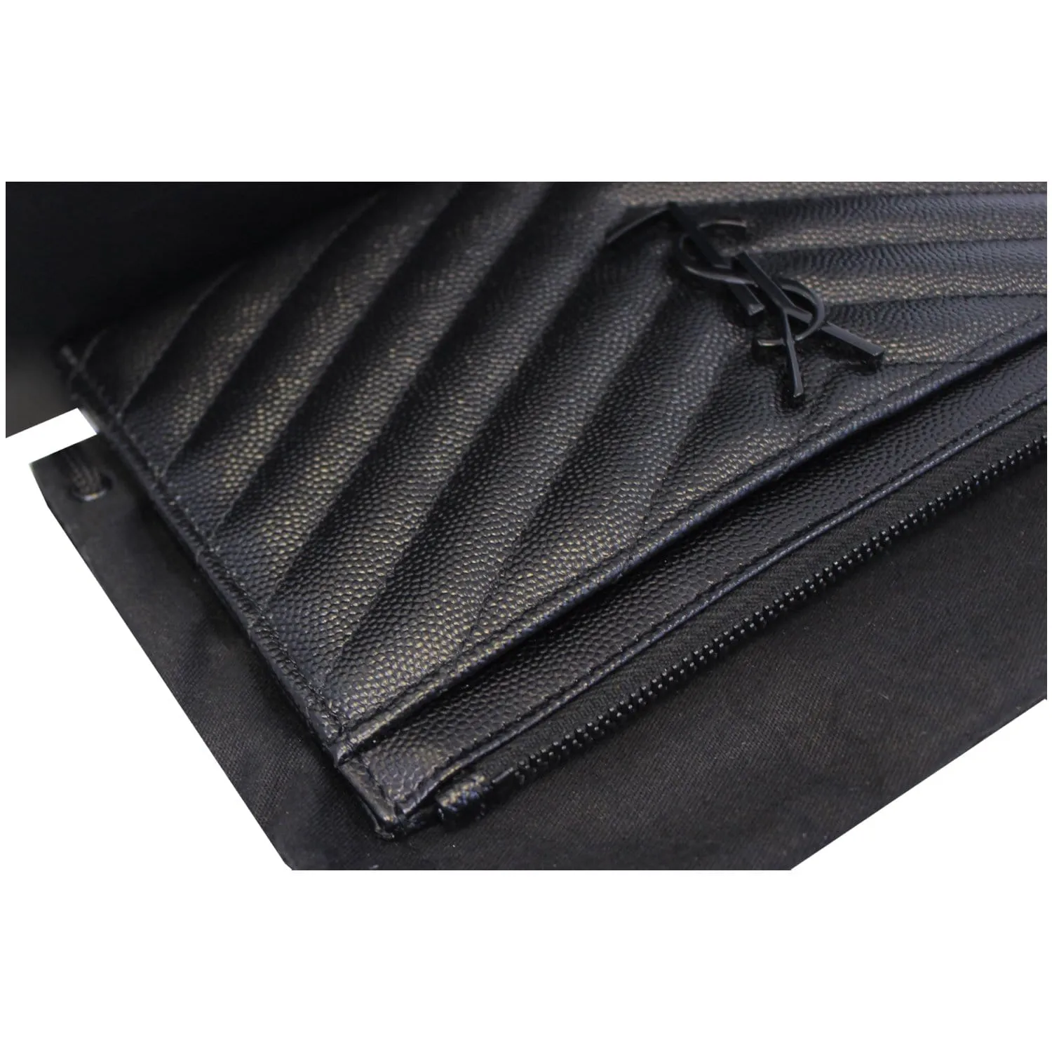 YVES SAINT LAURENT Bill Pouch Grain De Poudre Black