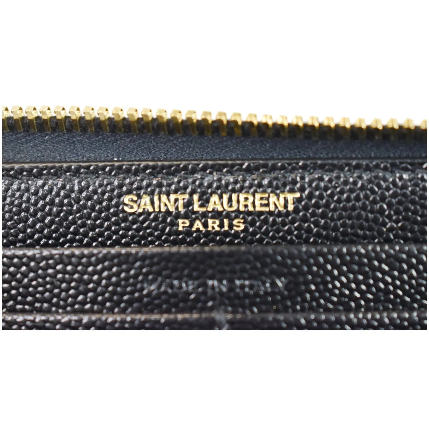 YVES SAINT LAURENT Matelasse Zip Around Wallet Black
