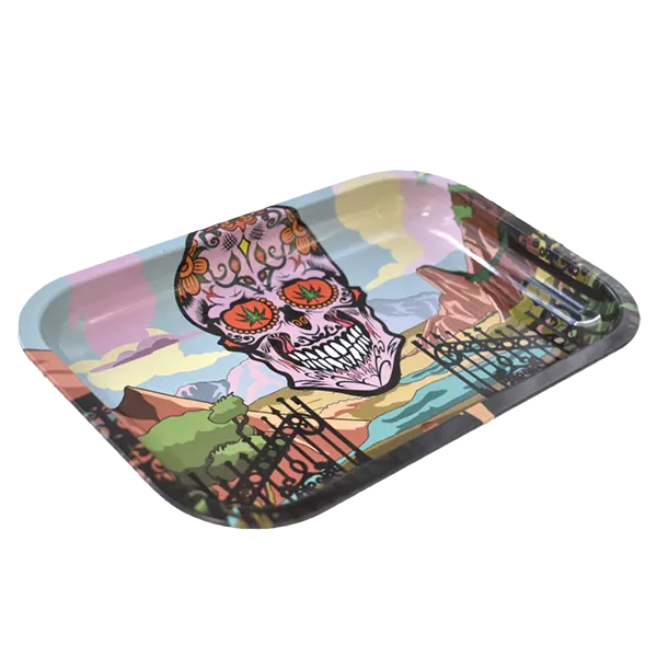 Zooted Land Skully Artistic Rolling Tray