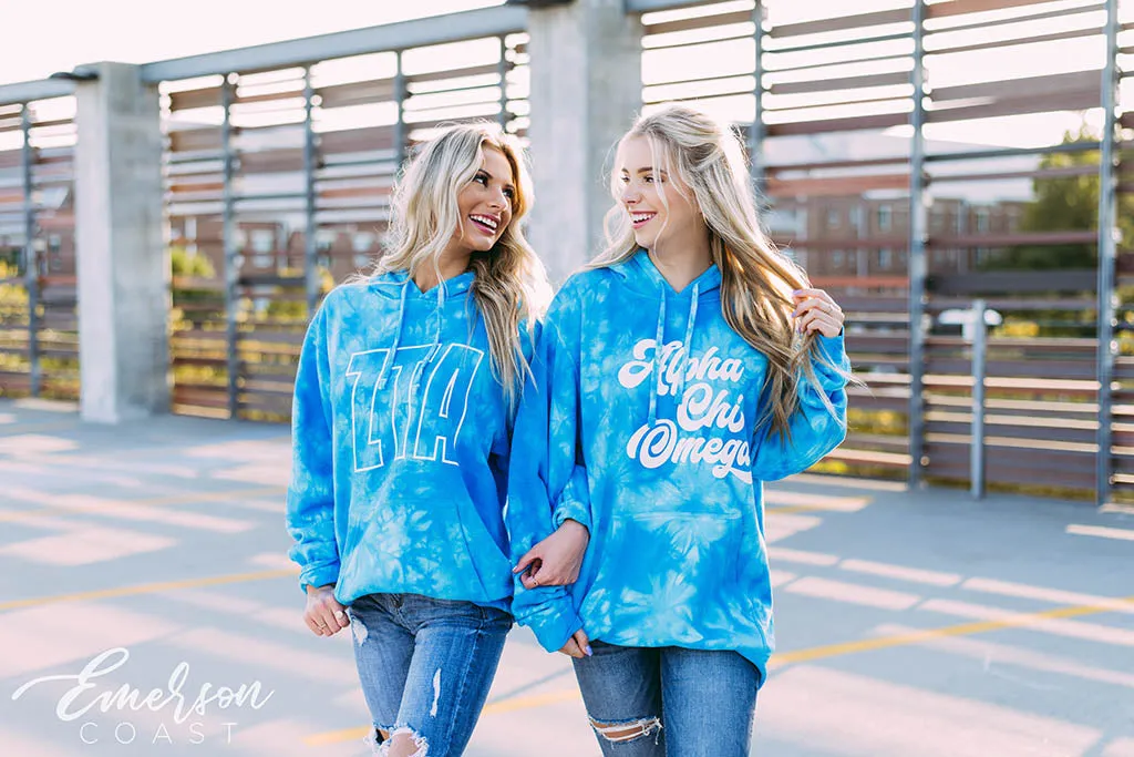 ZTA Blue Crystal Wash Hoodie